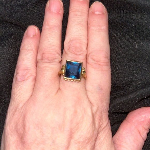 10k London Blue Topaz Yellow Gold Ring - Picture 11 of 12